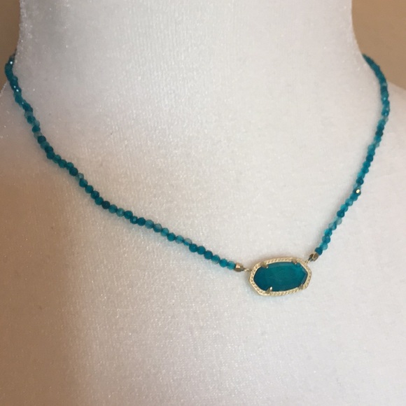 Kendra Scott Beaded Blue Elisa Necklace - Picture 3 of 5